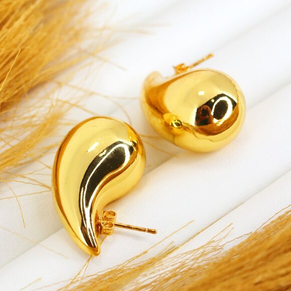 Stylish Cleave Stainless Steel Earrings - Modern Minimalist Jewelry - Picture 1 of 1